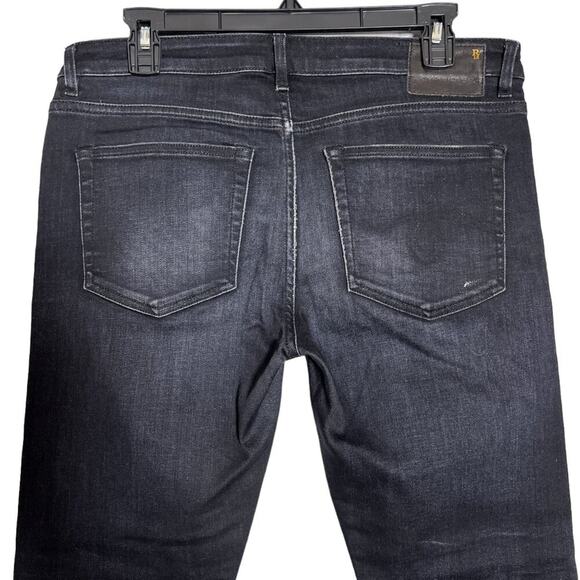 R13 Biker Boy Jeans SIZE 29 WAIST 32 x 26 Stardust Black Distressed Soft Denim - Picture 11 of 15